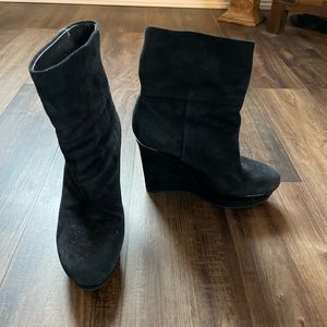 Via Spiga Black Leather Lining Boots